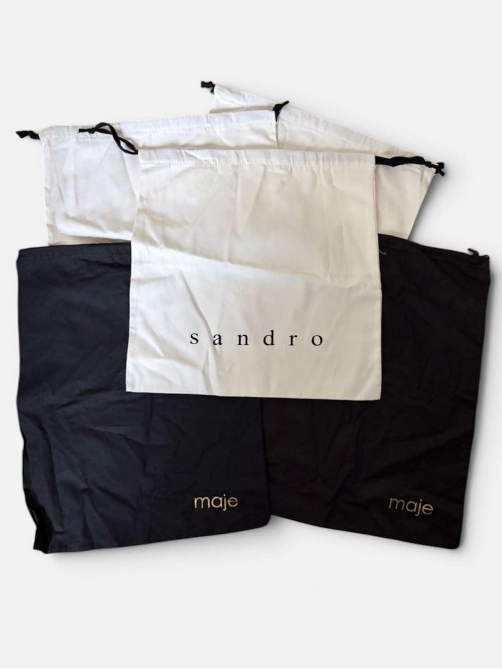 Sandro and Maje dust bags five in total